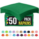 Exquisite emerald green disposable napkins 50 pack front view