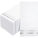 BUCLA silver foil disposable napkins front view for party table setting