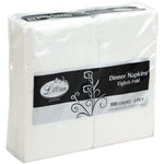 Nicole Home Collection Premium White Napkins 100 count pack front view