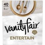 Vanity Fair Entertain 3-Ply Napkins front view white embossed paper napkins.