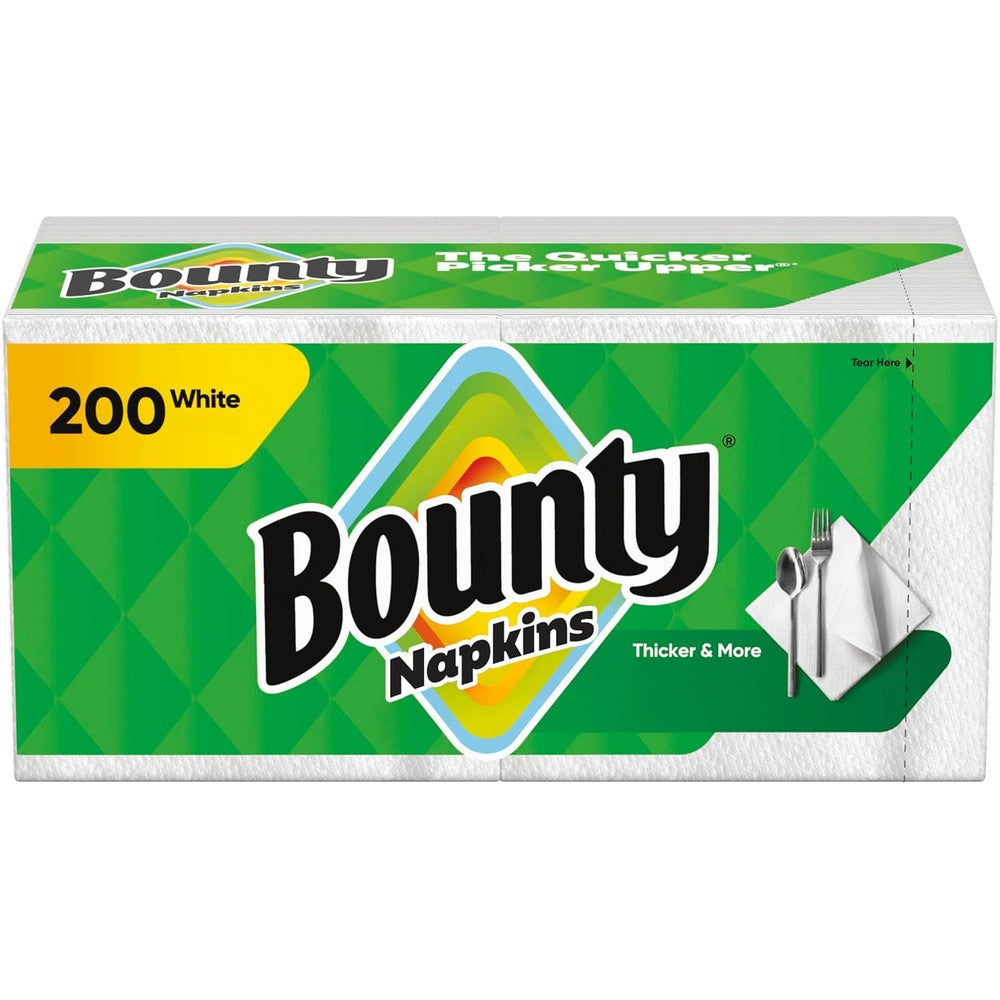 Bounty Quilted Paper Napkins 200 Count front view white pack