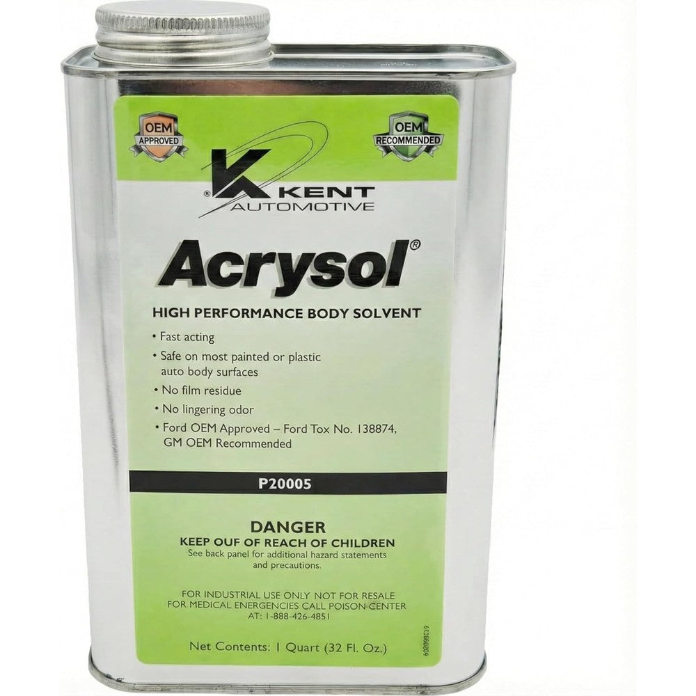 Kent Automotive Acrysol body solvent one quart metal can front view for car paint prep