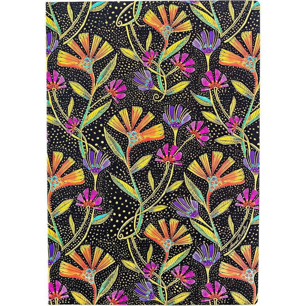 Wild Flowers Midi Lined Softcover Journal, 176pg, 100GSM, Laurel Burch Collection by Paperblanks (Playful Creations)