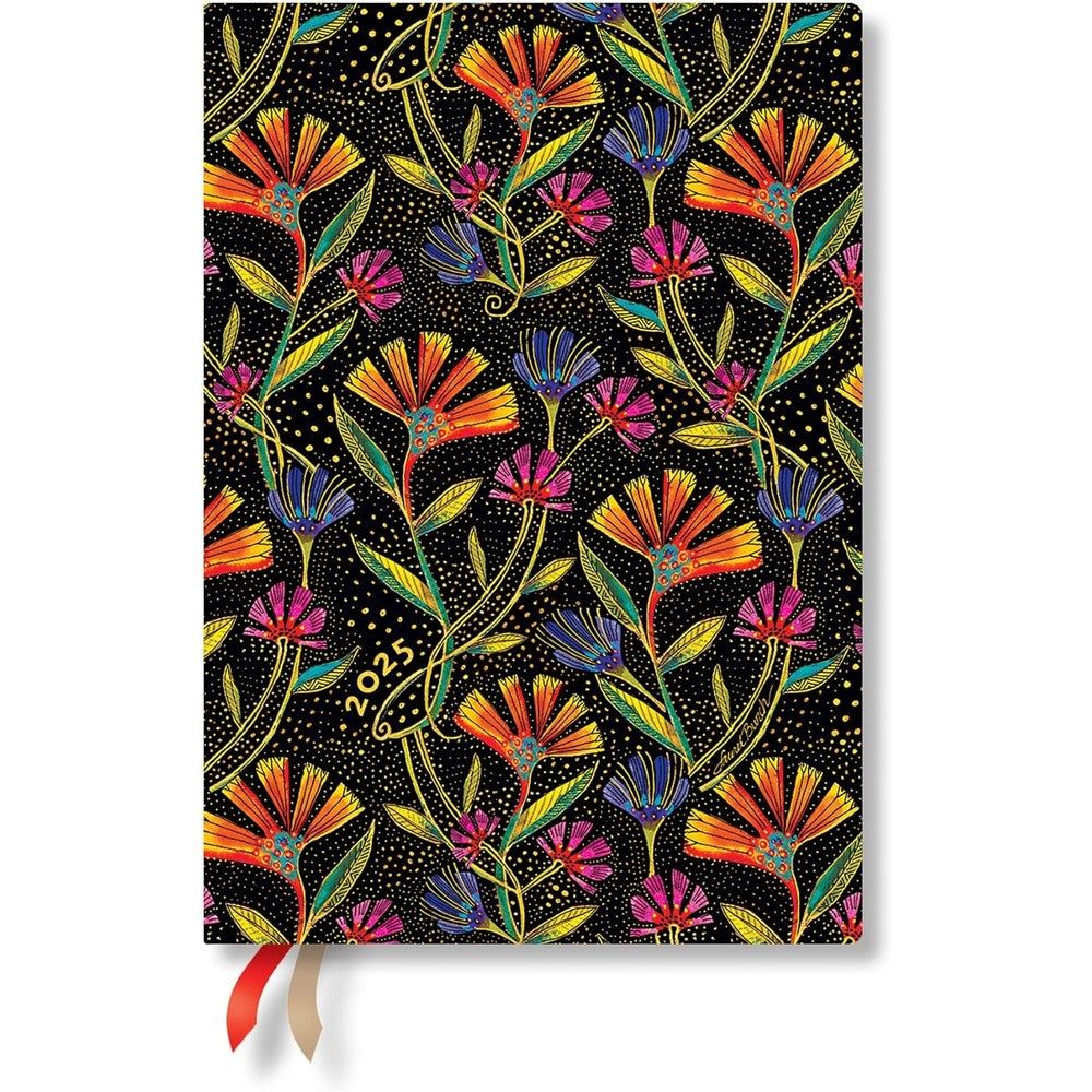Paperblanks | 2025 Daily Planner | Wild Flowers | Playful Creations | 12-Month Flexis | Midi | Elastic Band | 432 Pg | 80 GSM: Wild Flowers 25 Dly 12M Plnr Flexi Midi EN