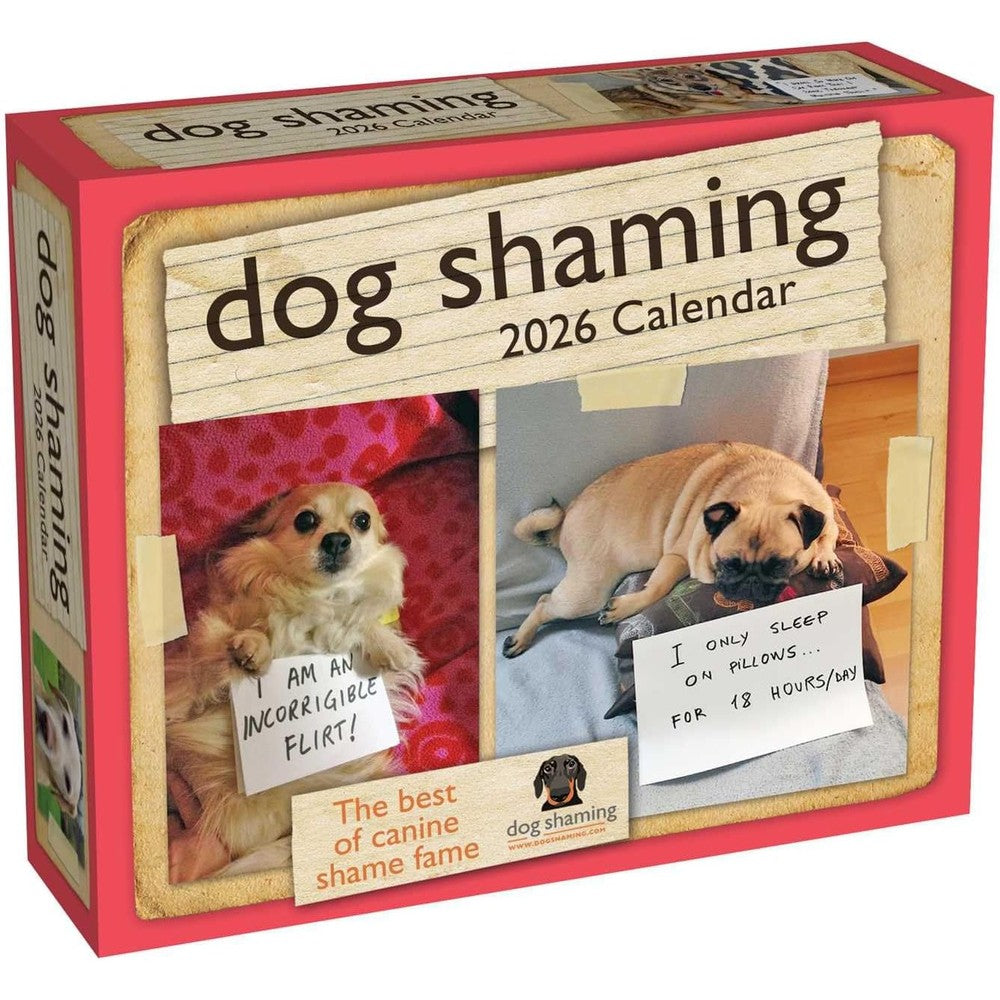 Dog Shaming 2026 Day-to-Day Calendar