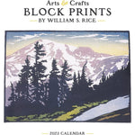 Arts & Crafts Block Prints by William S. Rice 2023 Wall Calendar