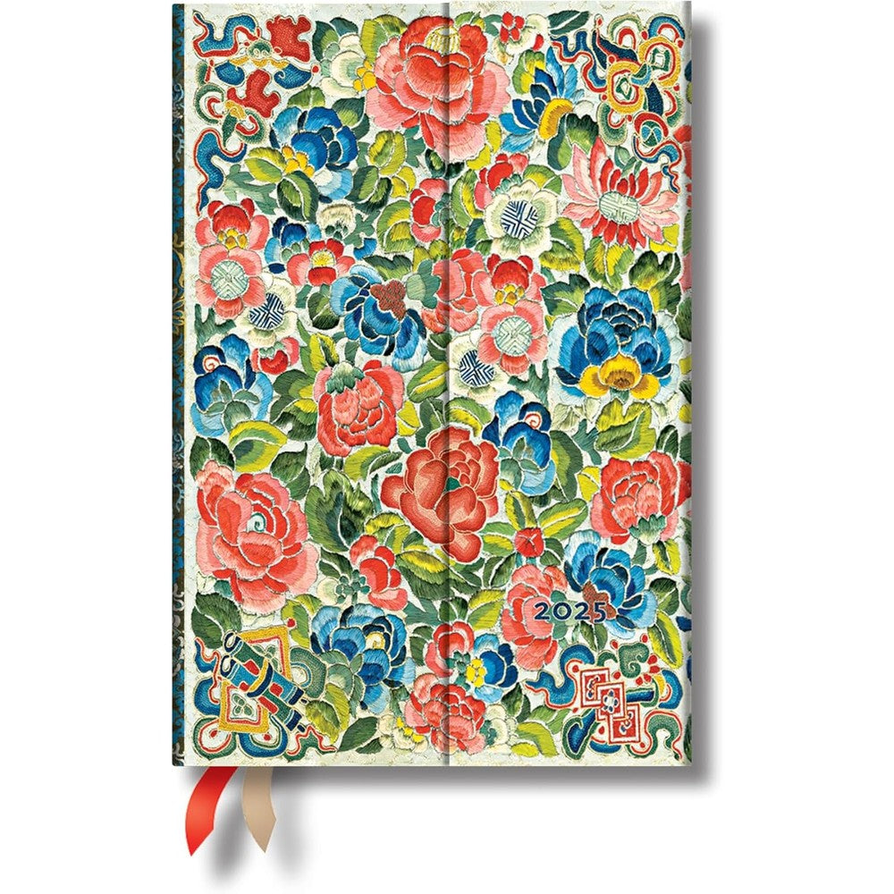 2025 Pear Garden Mini Daily Hardcover 12-Month, 416pg, 80GSM, 2025 Planner by Paperblanks (Peking Opera Embroidery)