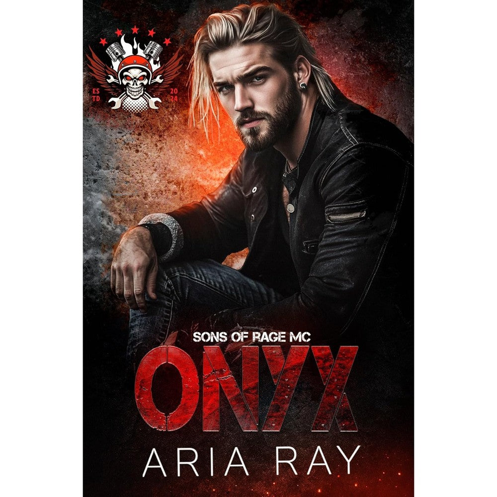 Aria Ray Onyx Sons of Rage MC Book Three front cover showcasing romantic fiction theme.