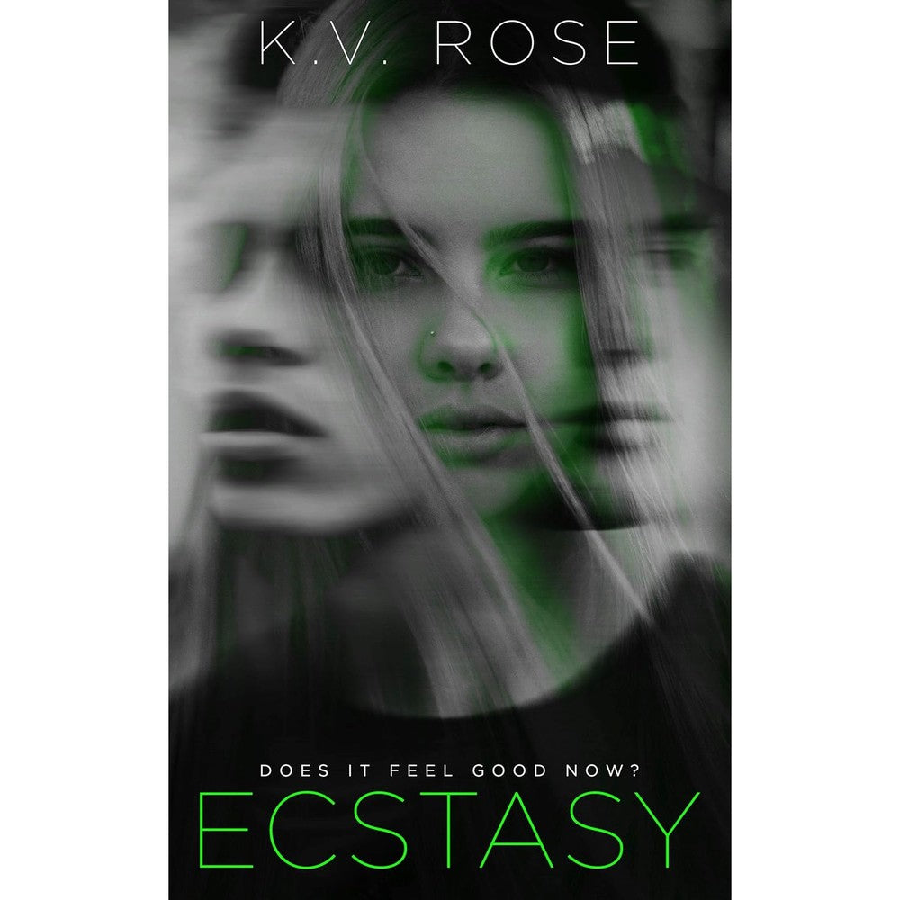 KV Rose Ecstasy book front view cover featuring contemporary dark romance novel design.