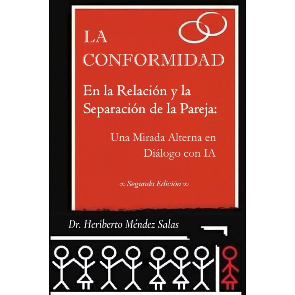 Heriberto Mendez Salas La Conformidad En La Relacion book front cover showcasing red design with stick figure icons.