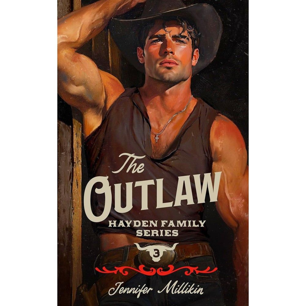 Jennifer Millikin The Outlaw book cover front view cowboy romance novel