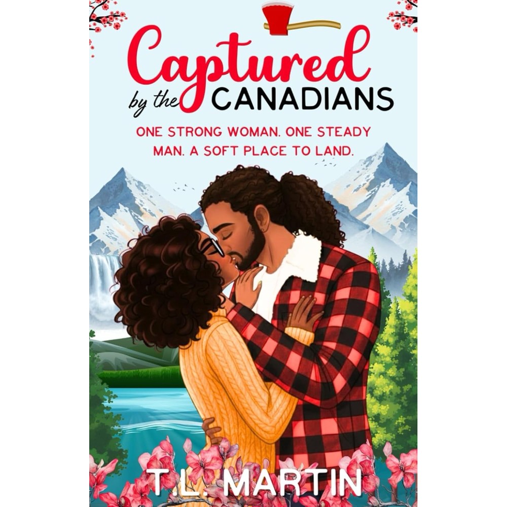 T L Martin Captured by the Canadians paperback book front cover showing a man in a red flannel shirt.