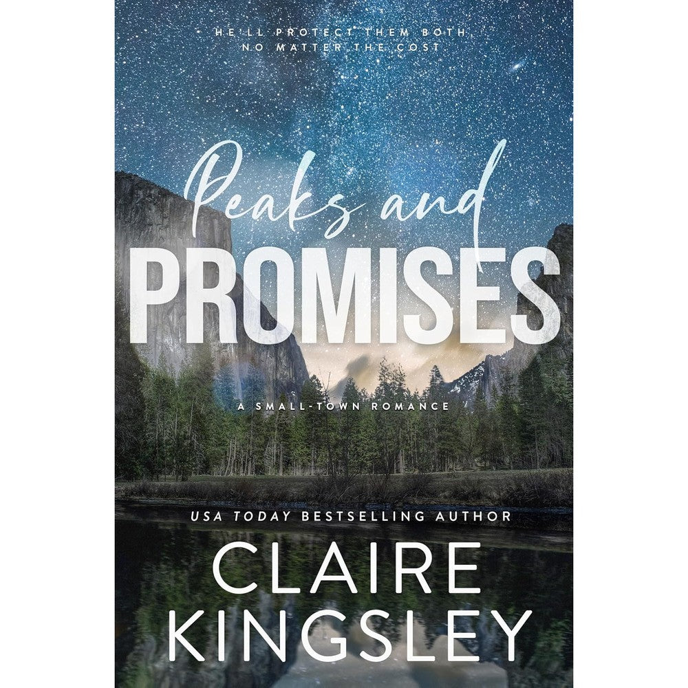 Claire Kingsley Peaks and Promises book cover front view featuring small town romance novel artwork