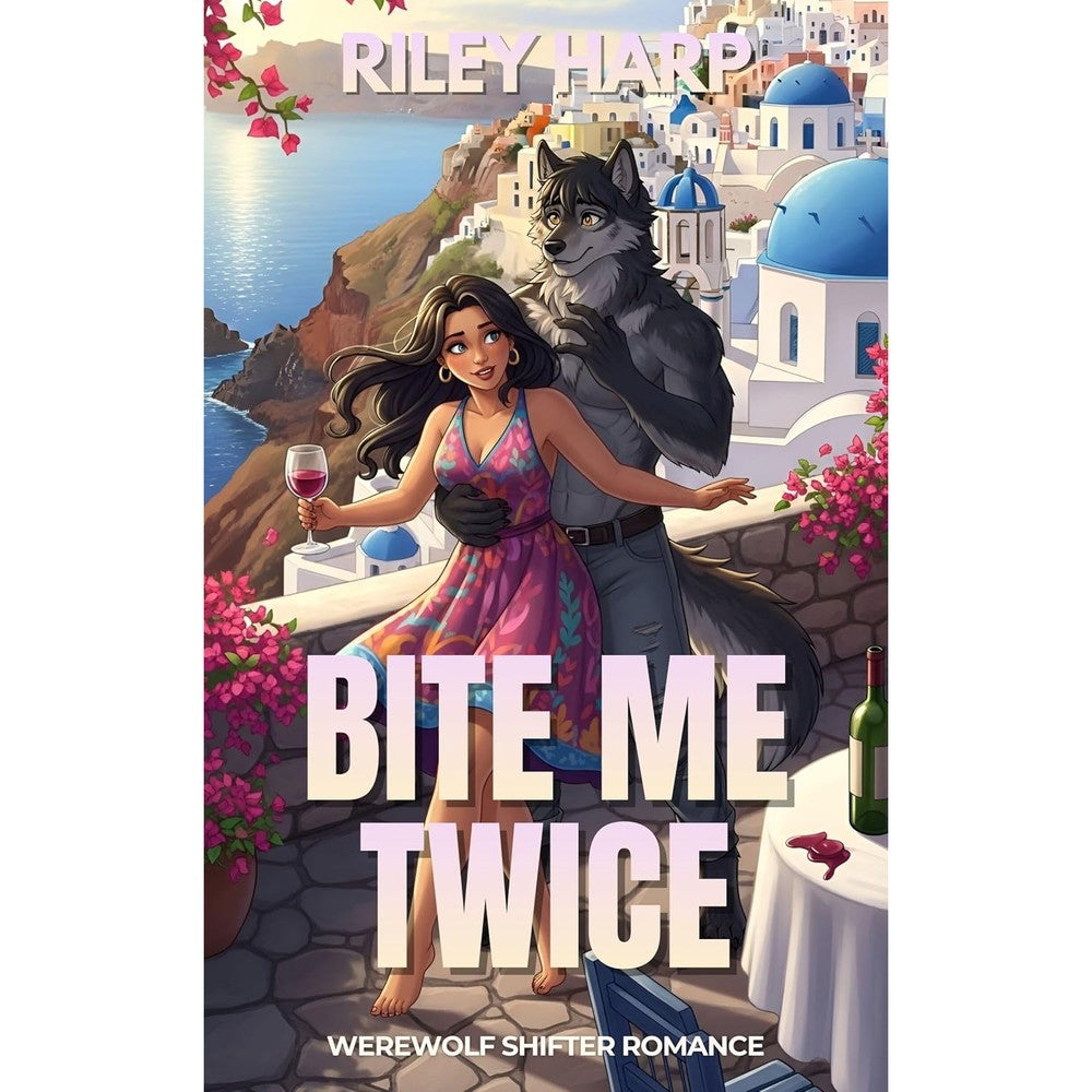 Riley Harp Bite Me Twice Werewolf Shifter Romance book front view imported paperback novel.