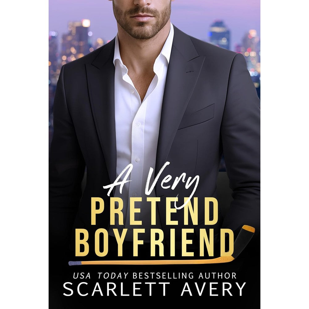 Scarlett Avery A Very Pretend Boyfriend book cover front view sports romance novel