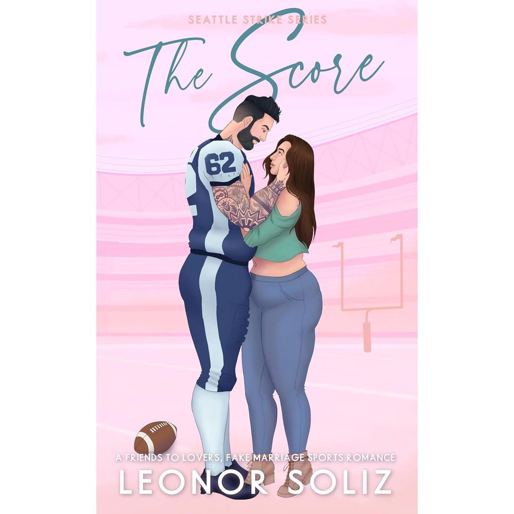 Leonor Soliz The Score paperback novel front cover featuring an illustrated football player and a stadium backdrop.