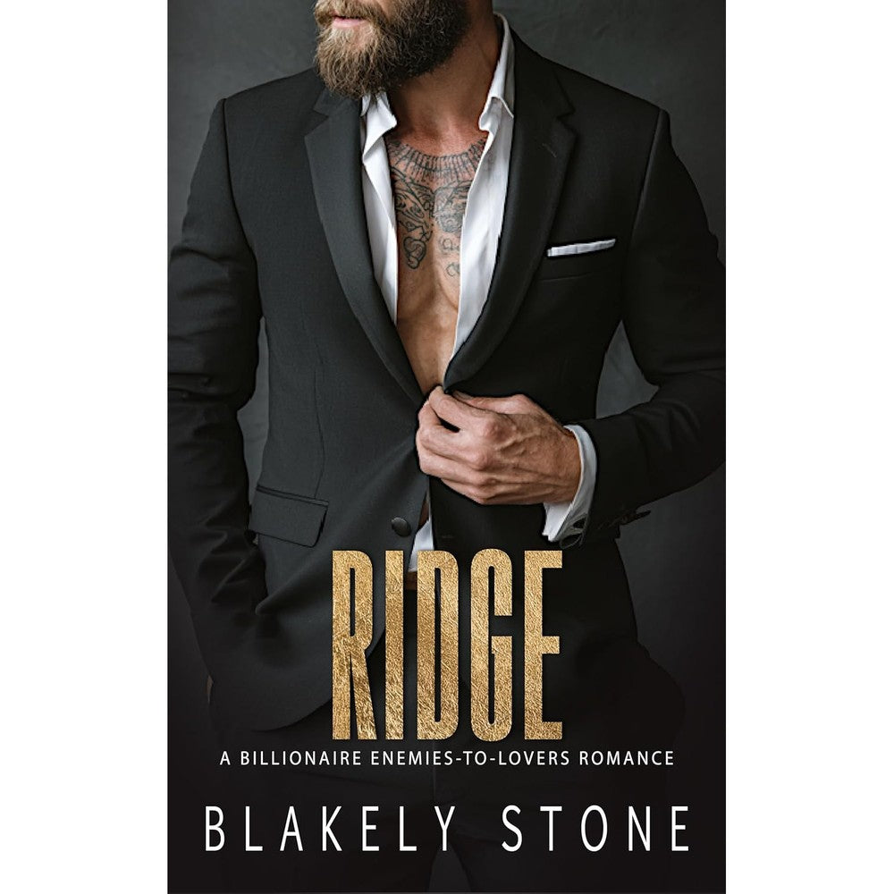 Blakely Stone Ridge book cover showing a man in a black suit with tattoos