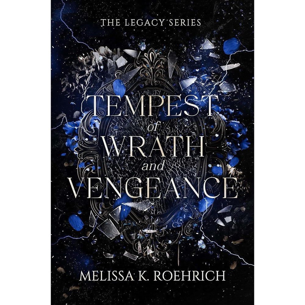 Melissa K Roehrich Tempest of Wrath and Vengeance audiobook front cover featuring a detailed dark fantasy mirror design