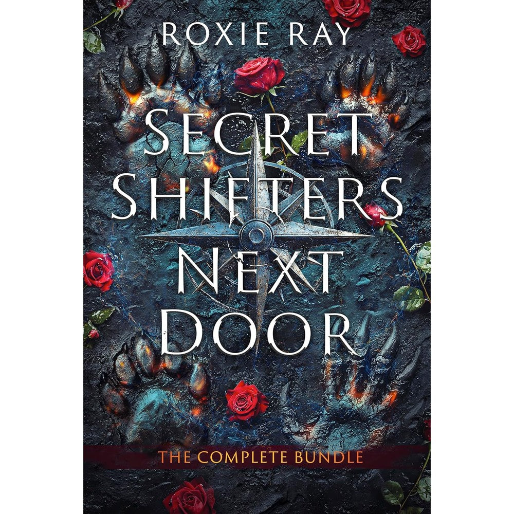 Roxie Ray Secret Shifters Next Door complete series book bundle front view showing claw marks and red roses design.