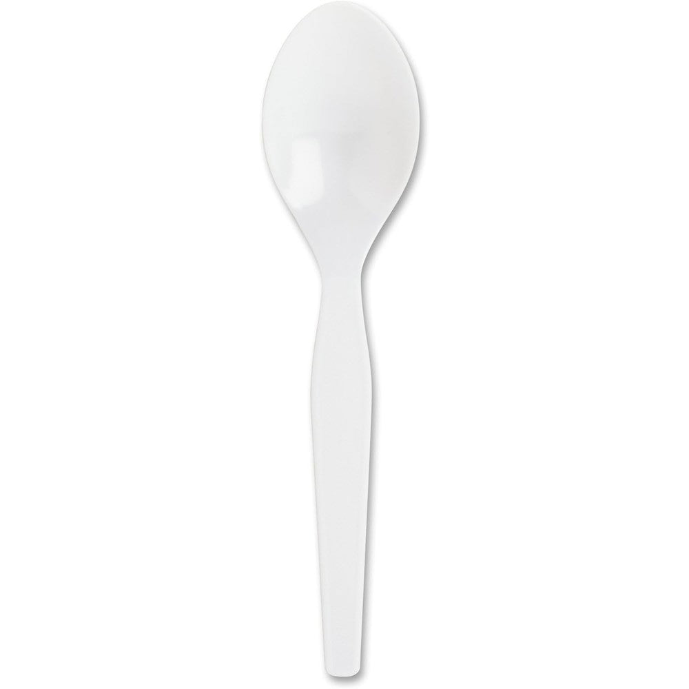 Genuine Joe Heavyweight Plastic Spoons 100 count front box view