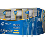 Party Bargains Disposable Cutlery Set 360 pieces front view for events