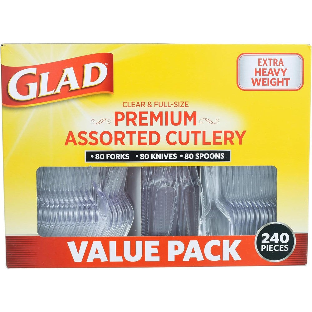 Glad Clear Disposable Cutlery Set front view packaging