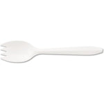 Boardwalk Mediumweight Polypropylene Spork front view for catering food service.