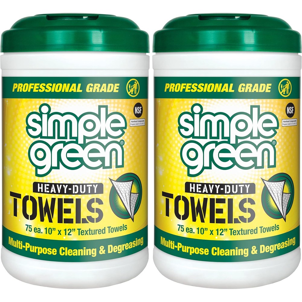 Simple Green Professional Grade Heavy-Duty Cleaning and Degreasing Towels tub pack front view
