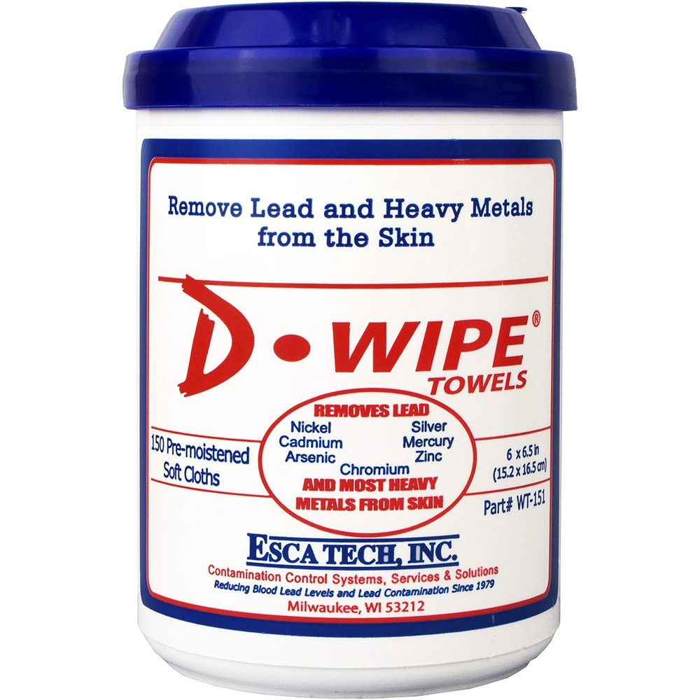 ESCA Tech D-Lead D-Wipe Disposable Towels front view container