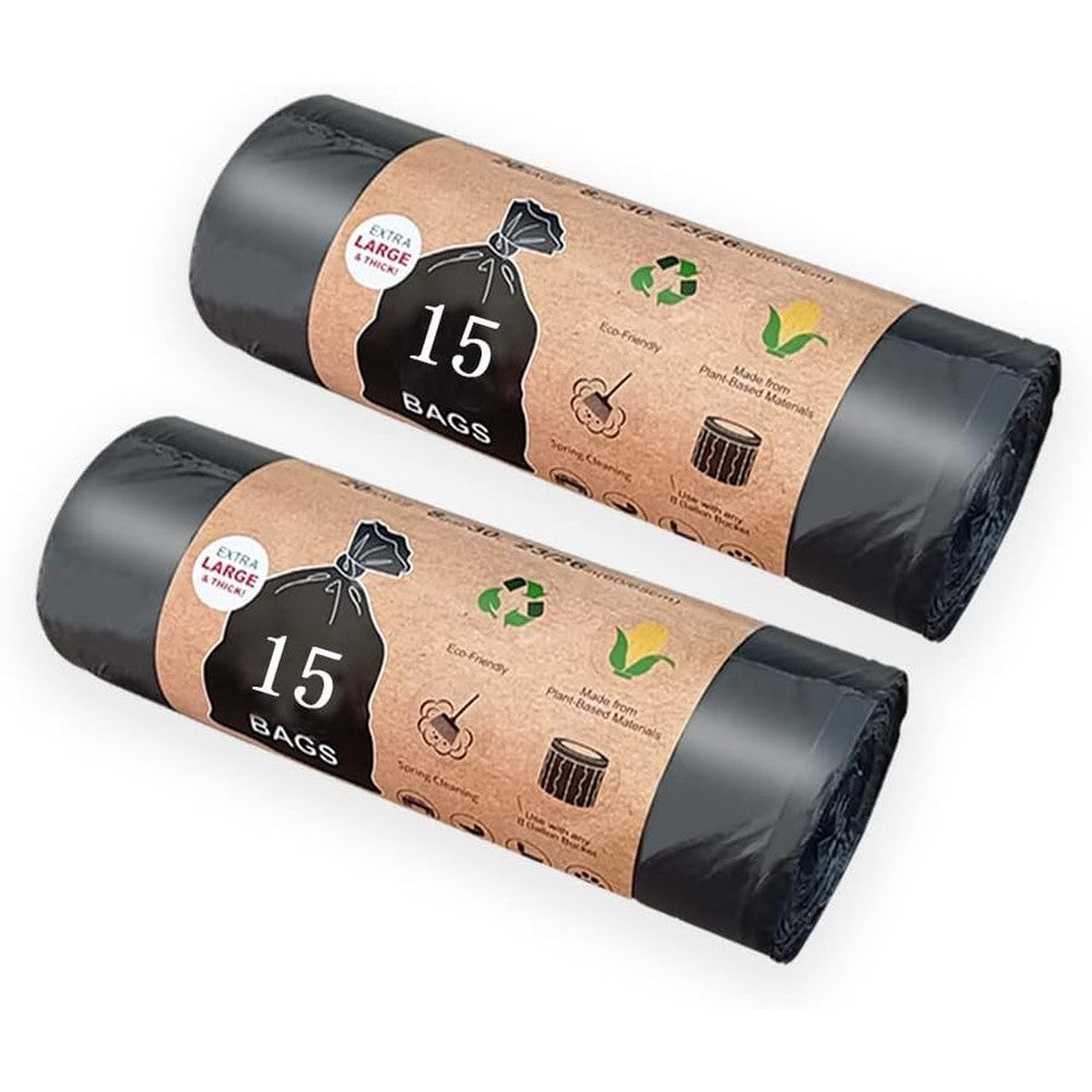 RQJLZ Portable Toilet Bags front view of 30 count roll for camping and car travel.