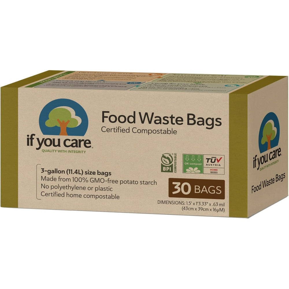 If You Care Compostable Trash Bags 3 Gallon 30 Count front view authentic USA import