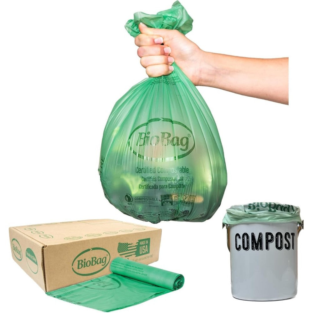 BioBag Compostable Food Scrap Bags front view packaging for kitchen waste