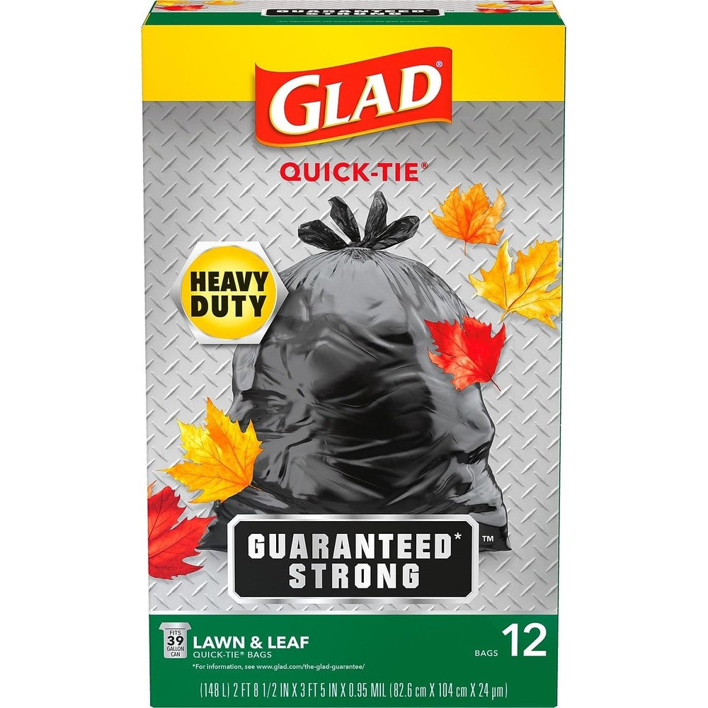 Glad 39 Gallon Lawn and Leaf Bags front view of packaging
