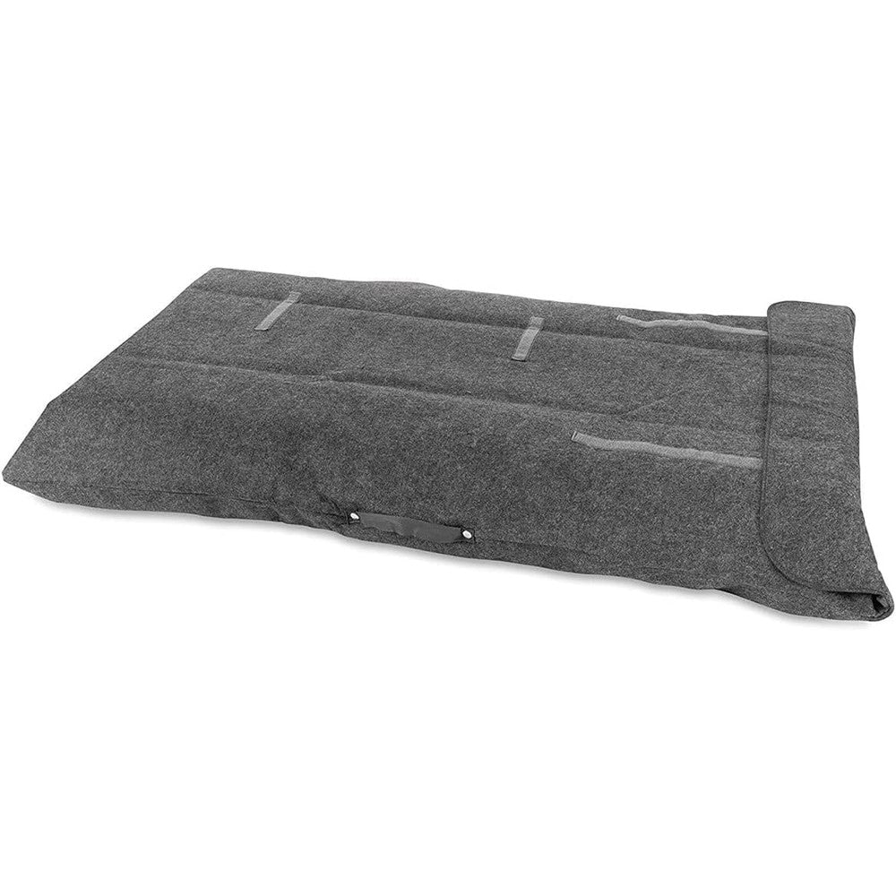 Feltectors dining table leaf storage bag in grey front view showcasing heavy duty quilted felt material for furniture protection.