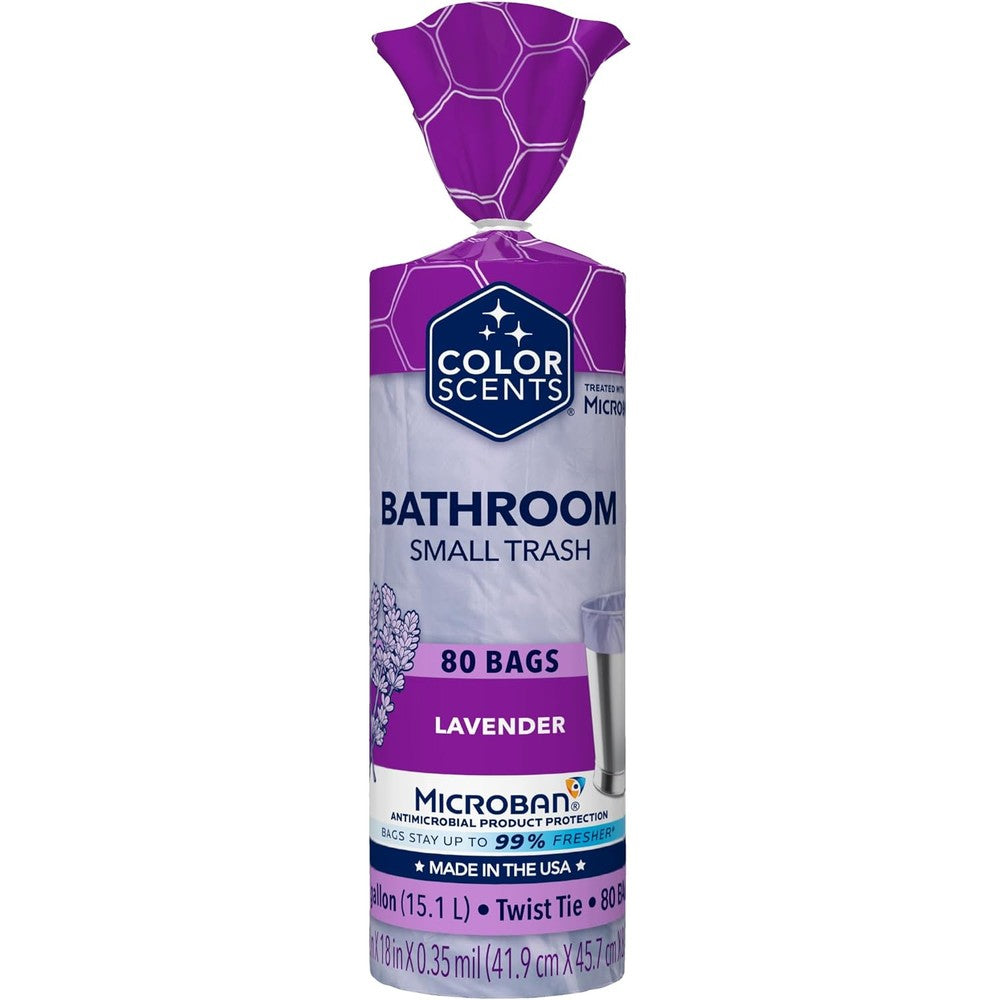 Color Scents Small Trash Bags 4 Gallon packaging front view