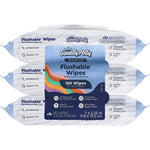 Squatty Potty flushable wipes 3 pack front view
