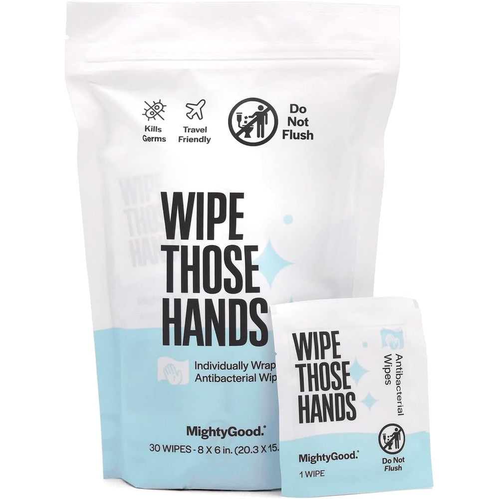 MightyGood Wipe Those Hands sanitizing wipes front view