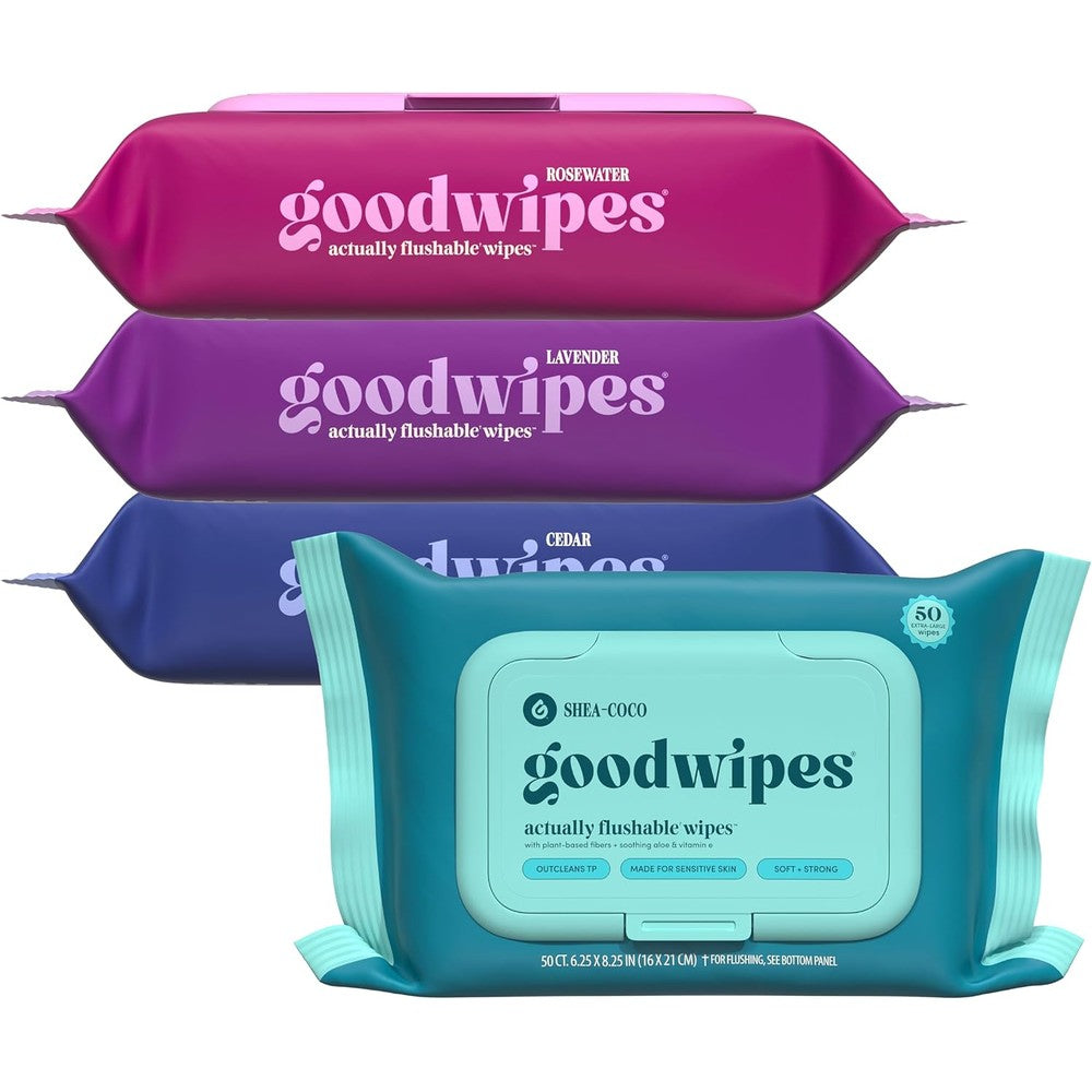 Goodwipes Flushable Butt Wipes variety pack front view