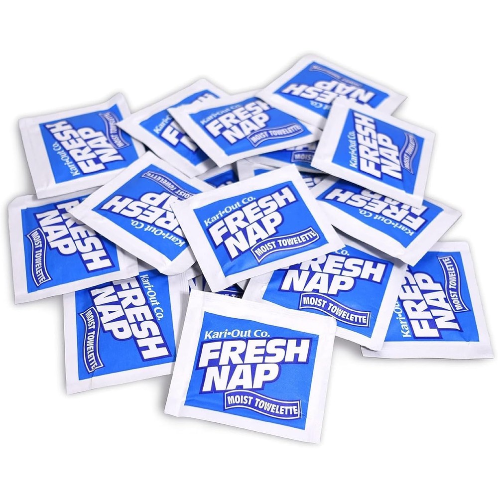Kari-Out Fresh Nap Lemon Moist Towelette 100 Count box front view