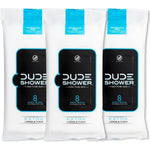 DUDE Wipes On-The-Go Shower Wipes 3 Pack front view