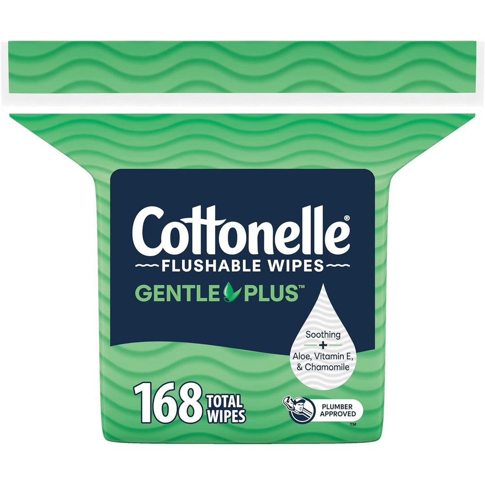 Cottonelle GentlePlus Flushable Wet Wipes front packaging view