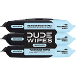 Dude Wipes Fragrance Free Hemorrhoid Flushable Wipes 3 Pack front view