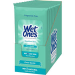 Wet Ones Sensitive Skin hands and face wipes travel pack front view