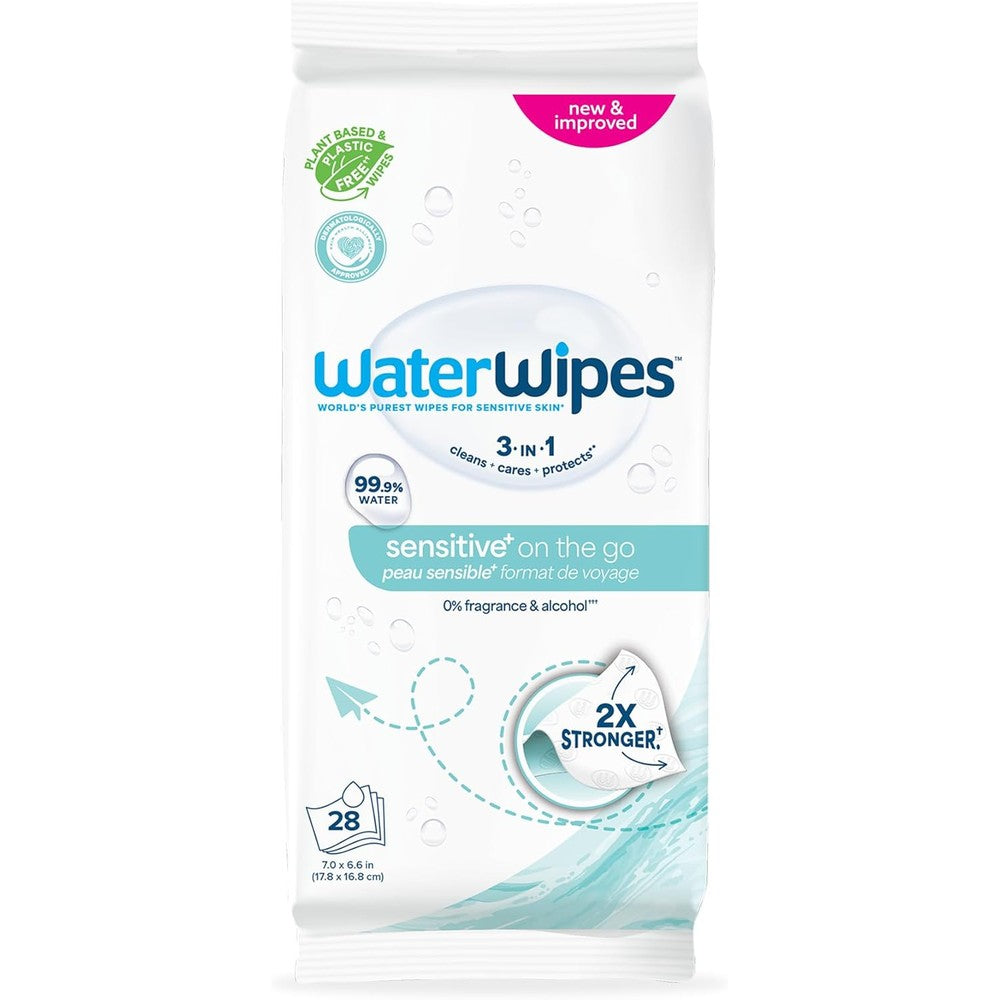 WaterWipes Sensitive Plus On The Go Wipes front package view