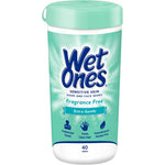 Wet Ones Sensitive Skin Hand and Face Wipes forty count canister front view