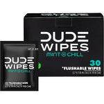 Dude Wipes On-The-Go Mint Chill 30 count travel pack front view