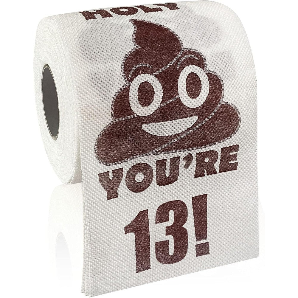 Ufritan Happy 13th Birthday Toilet Paper front view funny gag gift