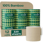 ECOLipak unbleached bamboo toilet paper twelve rolls pack front view