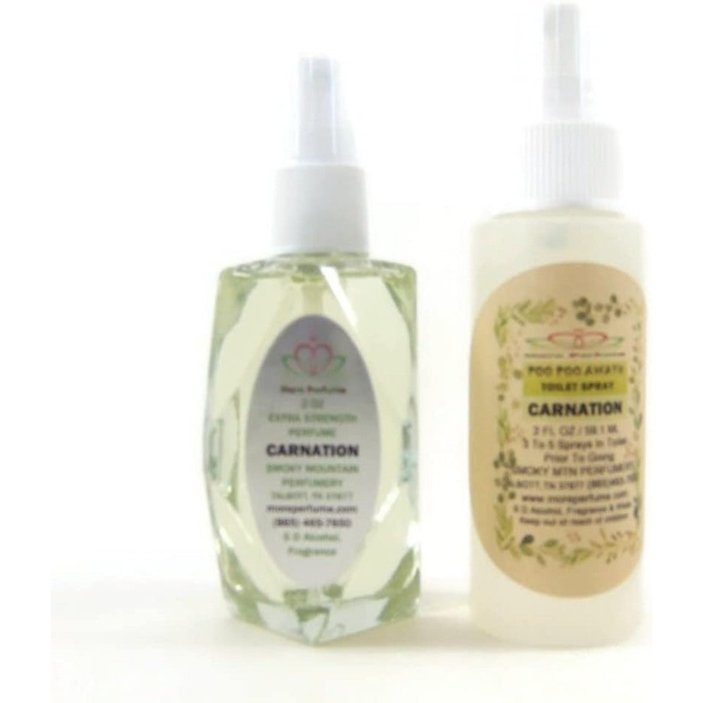 More Perfume Carnation Extra Strength spray bottle front view authentic spicy clove fragrance.