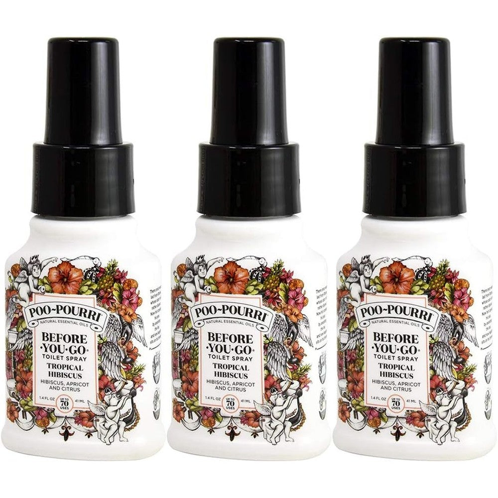 Poo-Pourri Before-You-Go Toilet Spray Tropical Hibiscus 3 pack front view